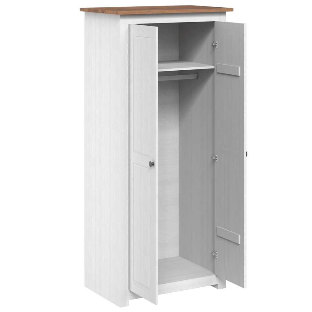 Armario madera maciza pino blanco Panamá Range 80x50x171,5 cm