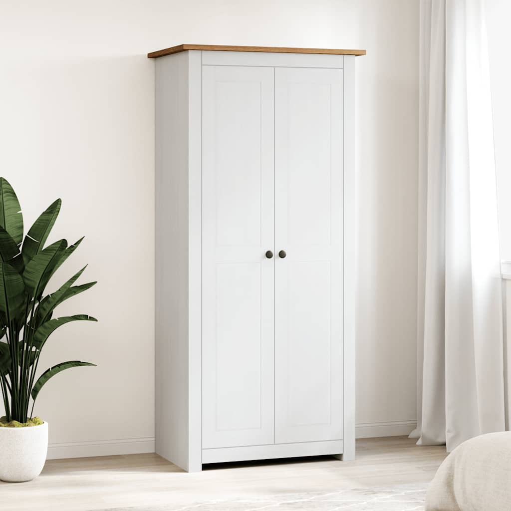 Armario madera maciza pino blanco Panamá Range 80x50x171,5 cm