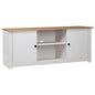 Mueble de TV madera maciza pino estilo Panamá gris 120x40x50 cm