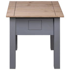 Mesita de noche madera pino estilo Panamá gris 50,5x50,5x52,5cm