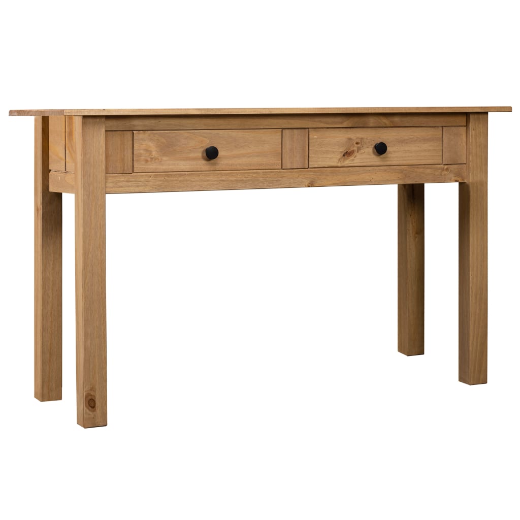 Solid pine Panama white console table 110x40x72cm