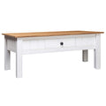 Mesa de centro madera de pino estilo Panamá blanco 100x60x43,5 cm