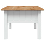 Mesa de centro madera de pino estilo Panamá blanco 100x60x43,5 cm