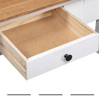 Mesa de centro madera de pino estilo Panamá blanco 100x60x43,5 cm