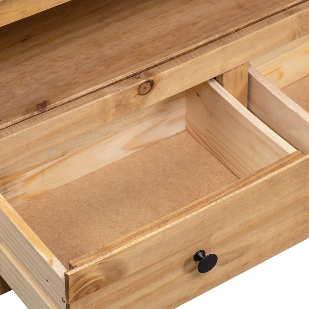 Mueble esquinero de TV madera de pino estilo Panamá 93x49x49 cm