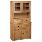 Aparador de madera maciza de acacia 80x30x100 cm