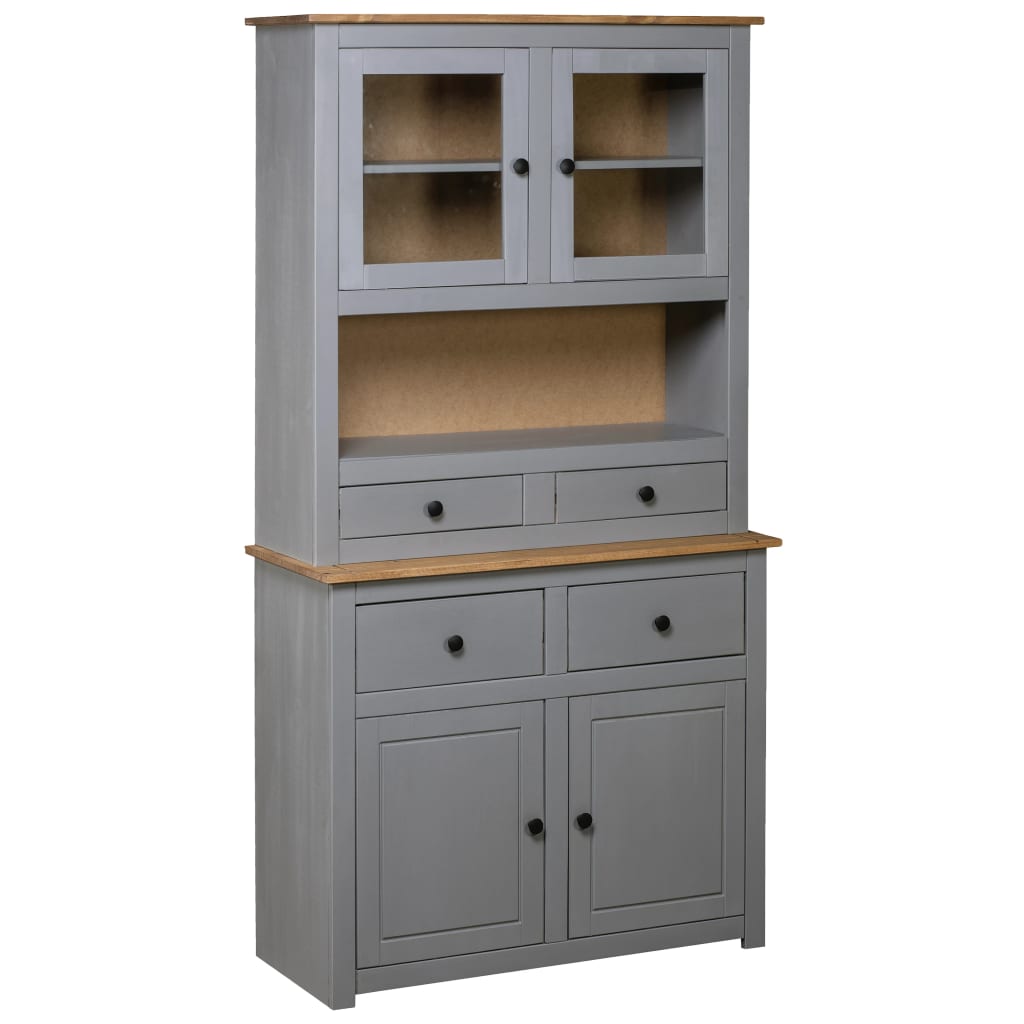 Aparador de madera maciza de acacia 80x30x100 cm