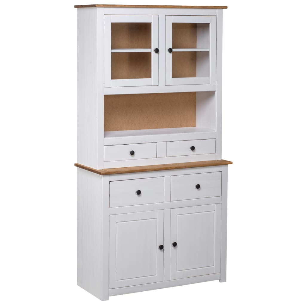 Aparador de madera maciza de acacia 80x30x100 cm