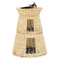 Cestas de gatos 3 uds con cojines sauce natural gris 47x34x60cm