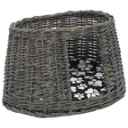 Cestas de gatos 3 uds con cojines sauce natural gris 47x34x60cm