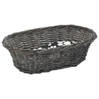 Cestas de gatos 3 uds con cojines sauce natural gris 47x34x60cm