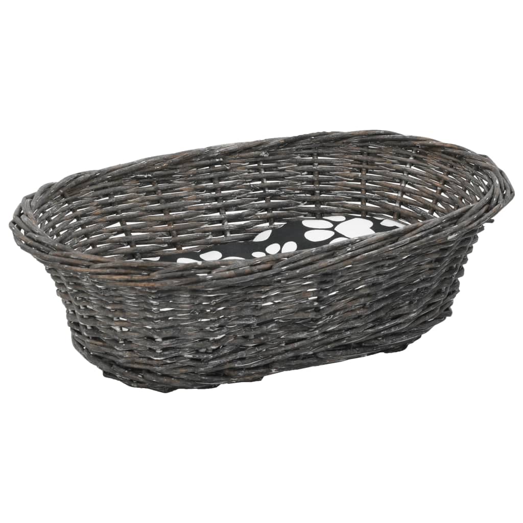 Cestas de gatos 3 uds con cojines sauce natural gris 47x34x60cm