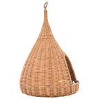 Casa para gatos con cojín y forma de tipi sauce natural 40x60cm