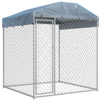 Perrera de exterior con techo 7,6x3,8x2,3 m