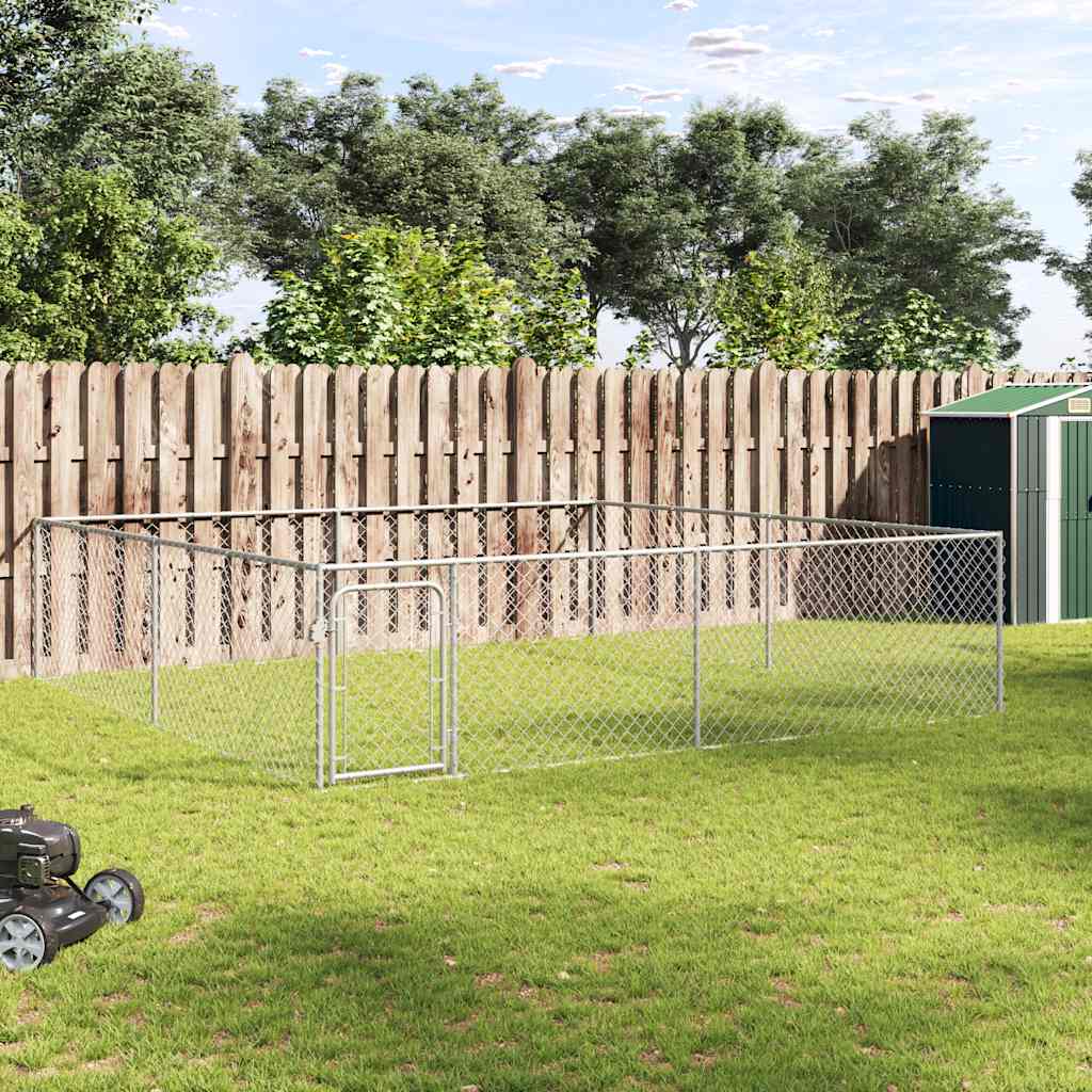 Canil de exterior em aço galvanizado 2x2x1 m