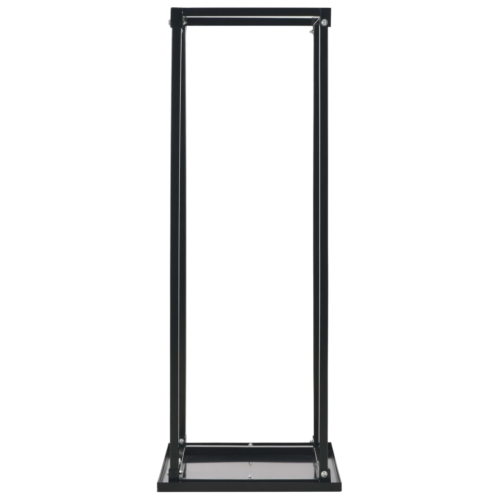 Leñero con base acero negro 37x37x113 cm