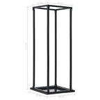 Leñero con base acero negro 37x37x113 cm