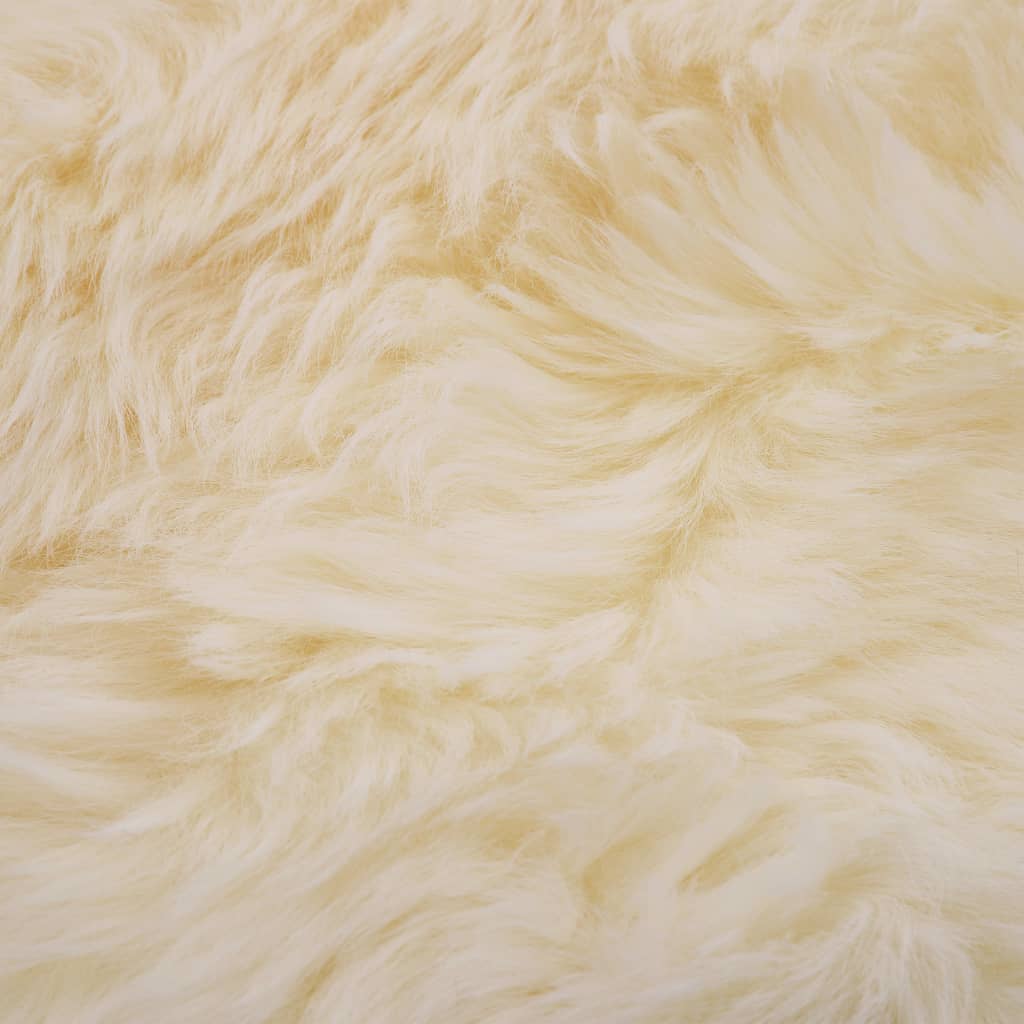Alfombra de piel de oveja blanco 60x180 cm