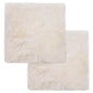 Cojines de silla 2 uds piel de oveja real 40x40 cm