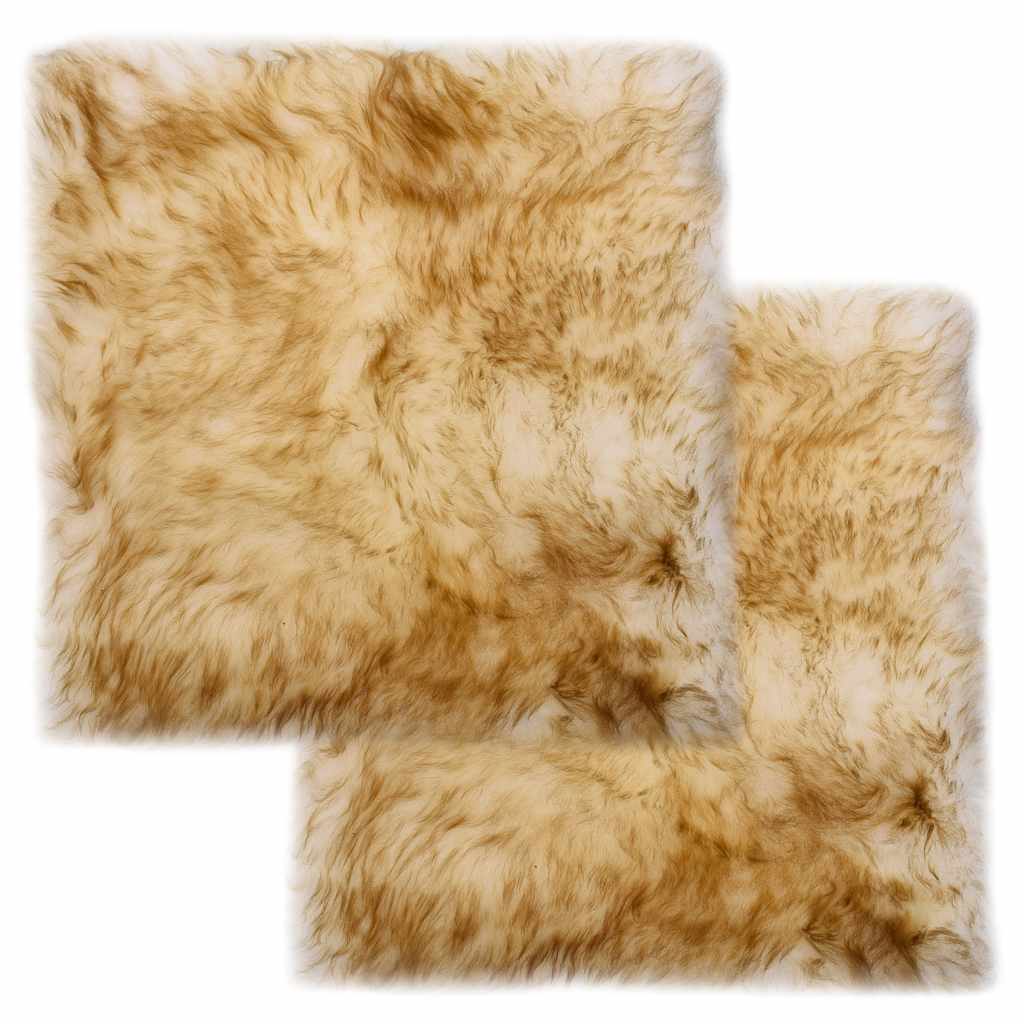 Cojines de silla 2 uds piel de oveja real gris claro 40x40 cm