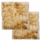 Cojines de silla 2 uds piel de oveja real 40x40 cm