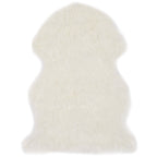 Alfombra de piel de oveja blanco 60x180 cm