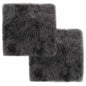 Cojines de silla 2 uds piel de oveja real 40x40 cm