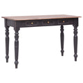 Escritorio con 3 cajones madera maciza de caoba 117x57x75 cm