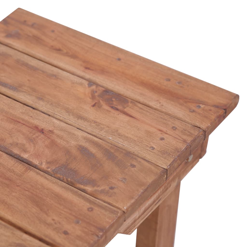 Mesa auxiliar madera maciza de caoba 70x35x60 cm
