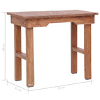 Mesa auxiliar madera maciza de caoba 70x35x60 cm