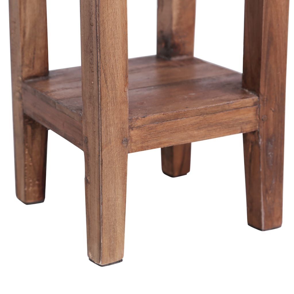 Soporte para plantas madera maciza de caoba 30x30x75 cm