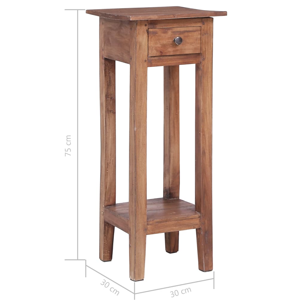 Soporte para plantas madera maciza de caoba 30x30x75 cm