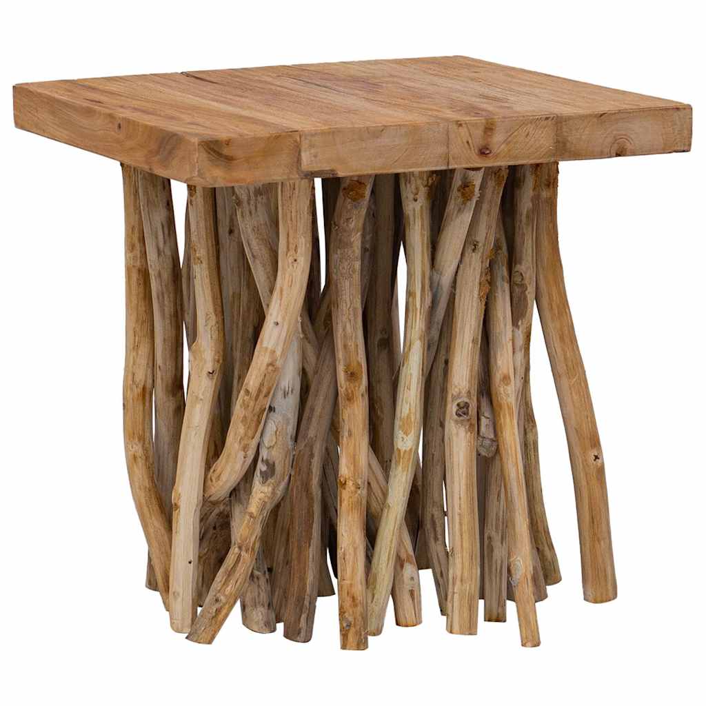 Mesa de centro de troncos madera reciclada mixta 40x40x40 cm