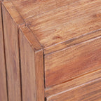 Mesita de noche con 3 cajones madera maciza caoba 35x25x35 cm