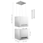 Campana extractora colgante táctil LCD acero inoxidable 37 cm