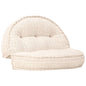 Puf de tela beige 100x20 cm