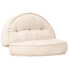 Puf de tela beige 100x20 cm