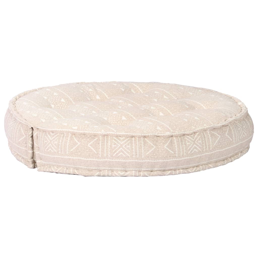 Puf de tela beige 100x20 cm