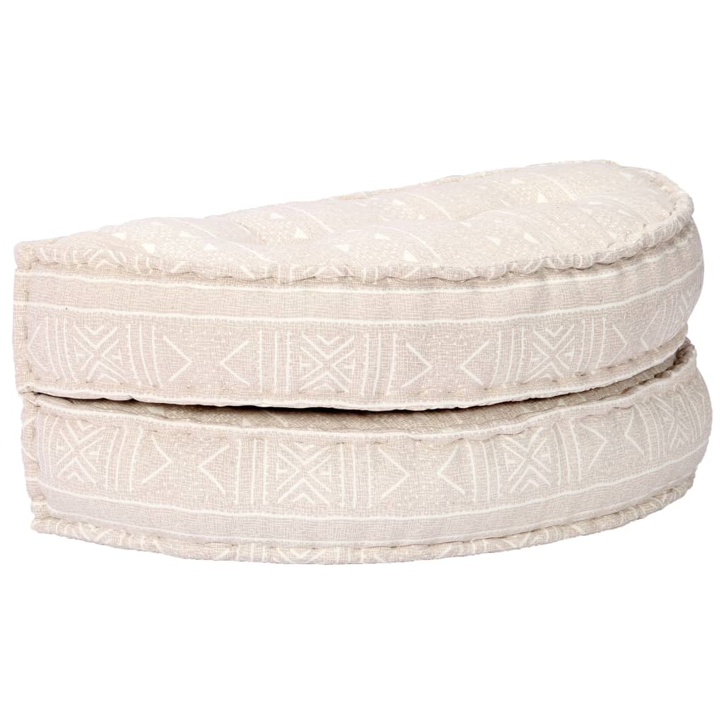 Puf de tela beige 100x20 cm