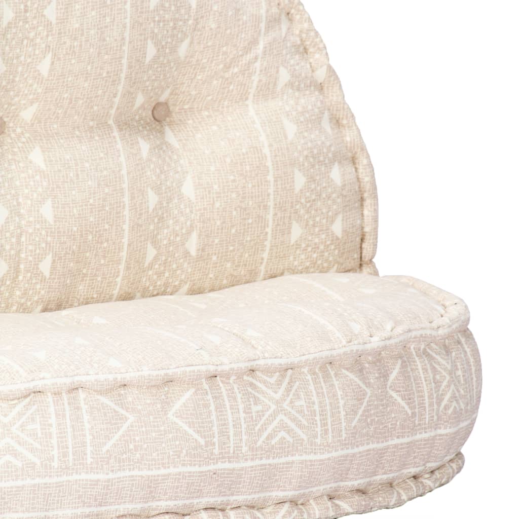 Puf de tela beige 100x20 cm