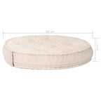 Puf de tela beige 100x20 cm