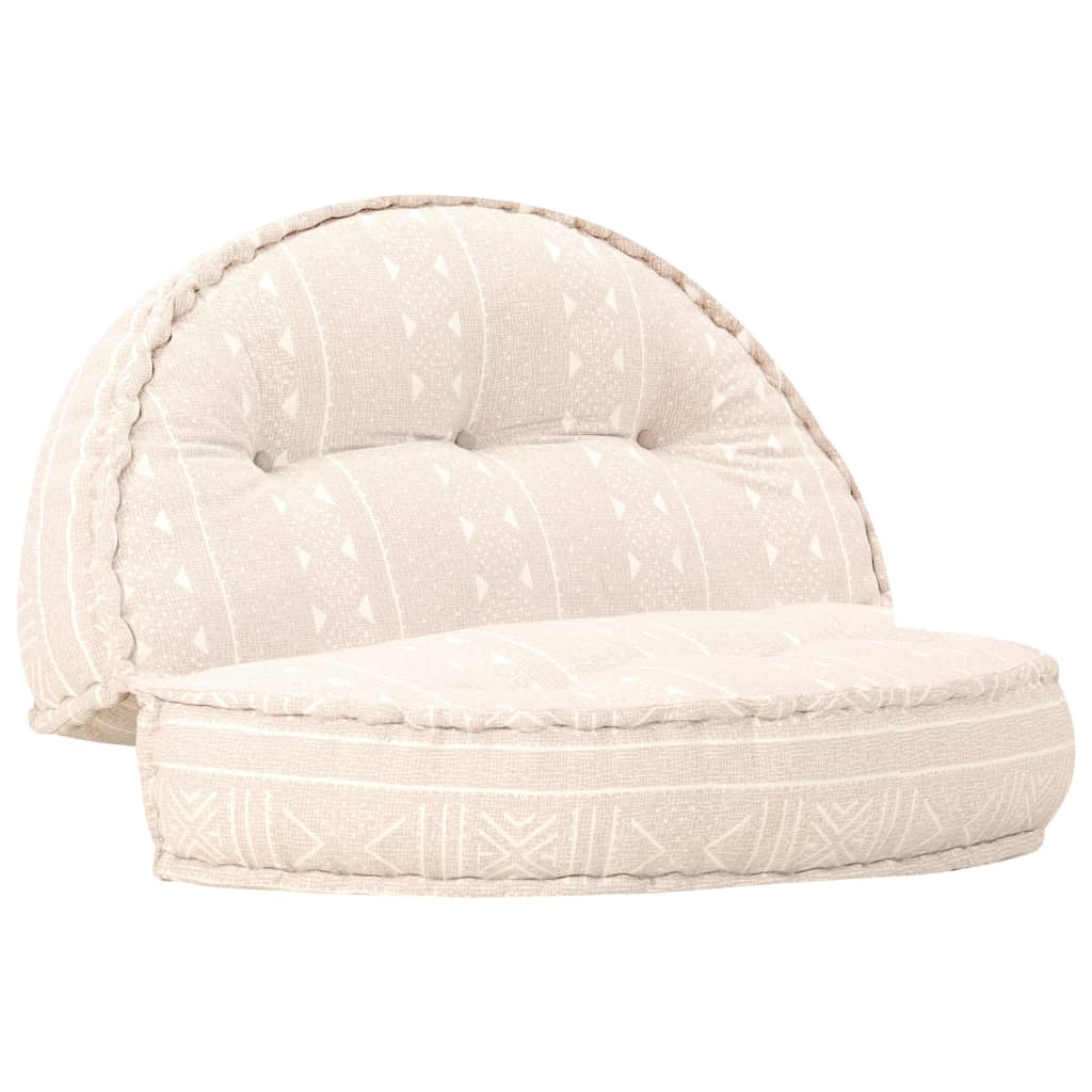 Puf de tela beige 100x20 cm