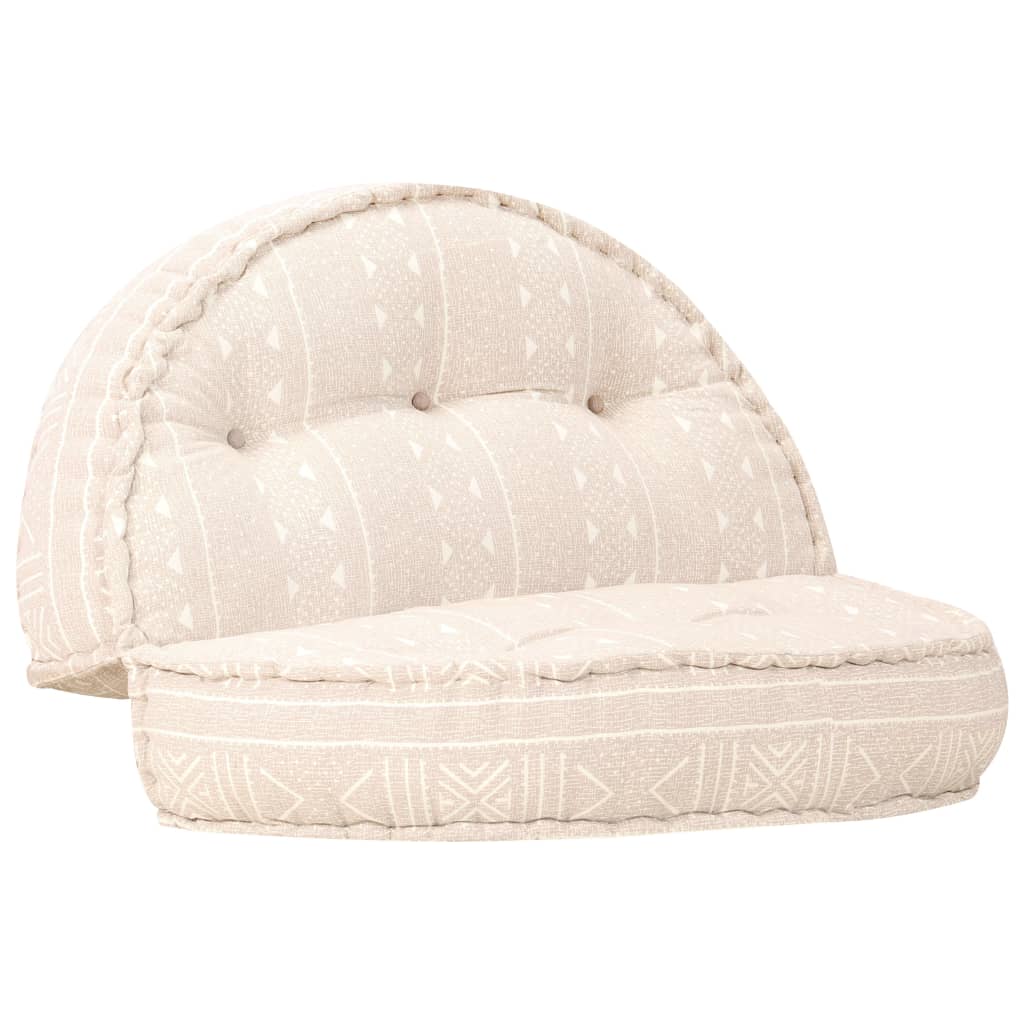 Puf de tela beige 100x20 cm