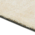 Alfombra de área peluda Crema 120 x 160 cm Polietileno