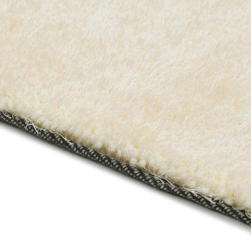 Alfombra de área peluda Crema 120 x 160 cm Polietileno
