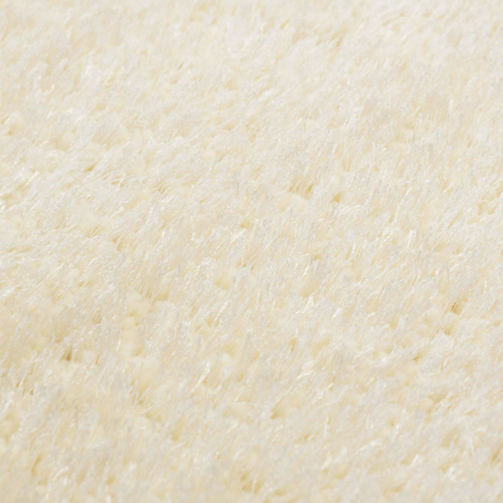 Alfombra de área peluda Crema 120 x 160 cm Polietileno
