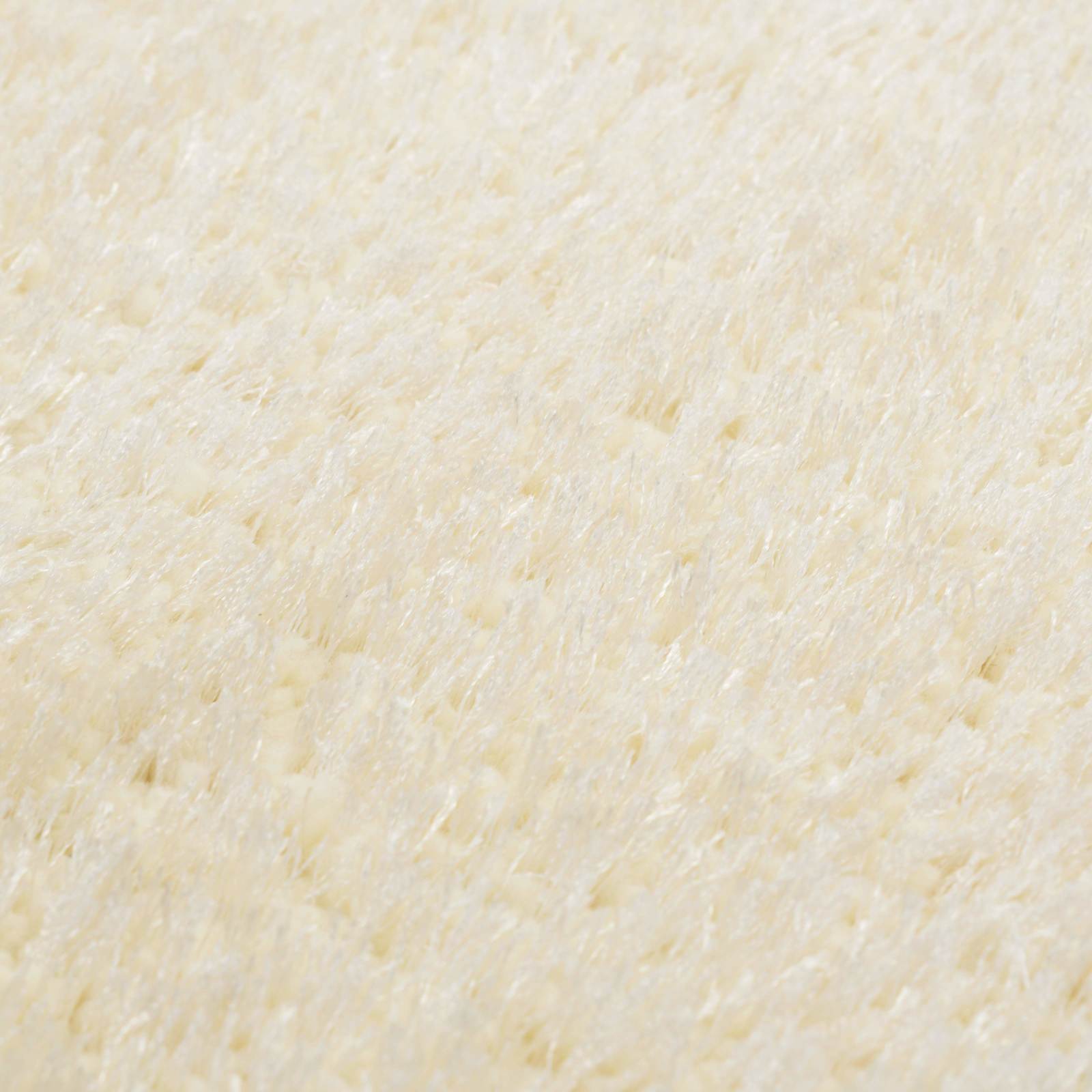Alfombra de área peluda Crema 120 x 160 cm Polietileno