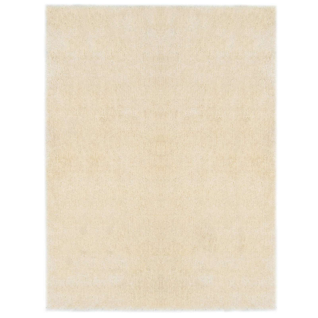 Alfombra de área peluda Crema 120 x 160 cm Polietileno