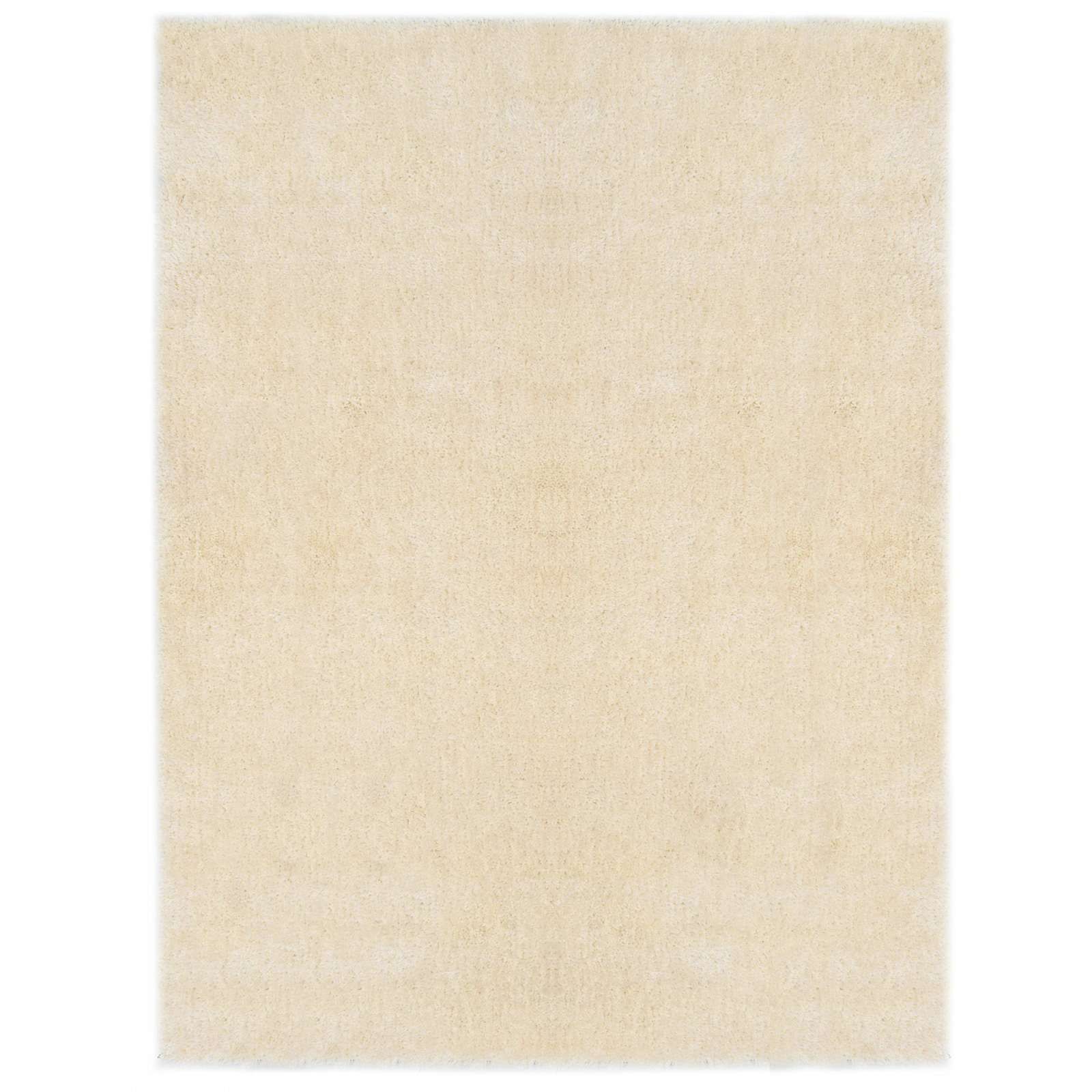 Alfombra de área peluda Crema 120 x 160 cm Polietileno