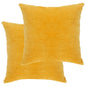 Almofadas 2 unidades veludo de algodão amarelo 45x45 cm